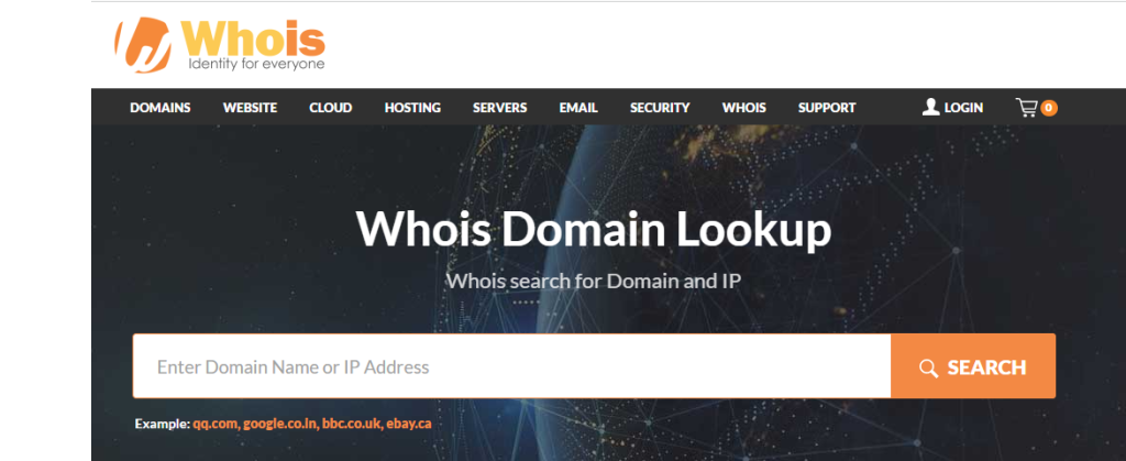 Cerca Domini e IP con WHOIS